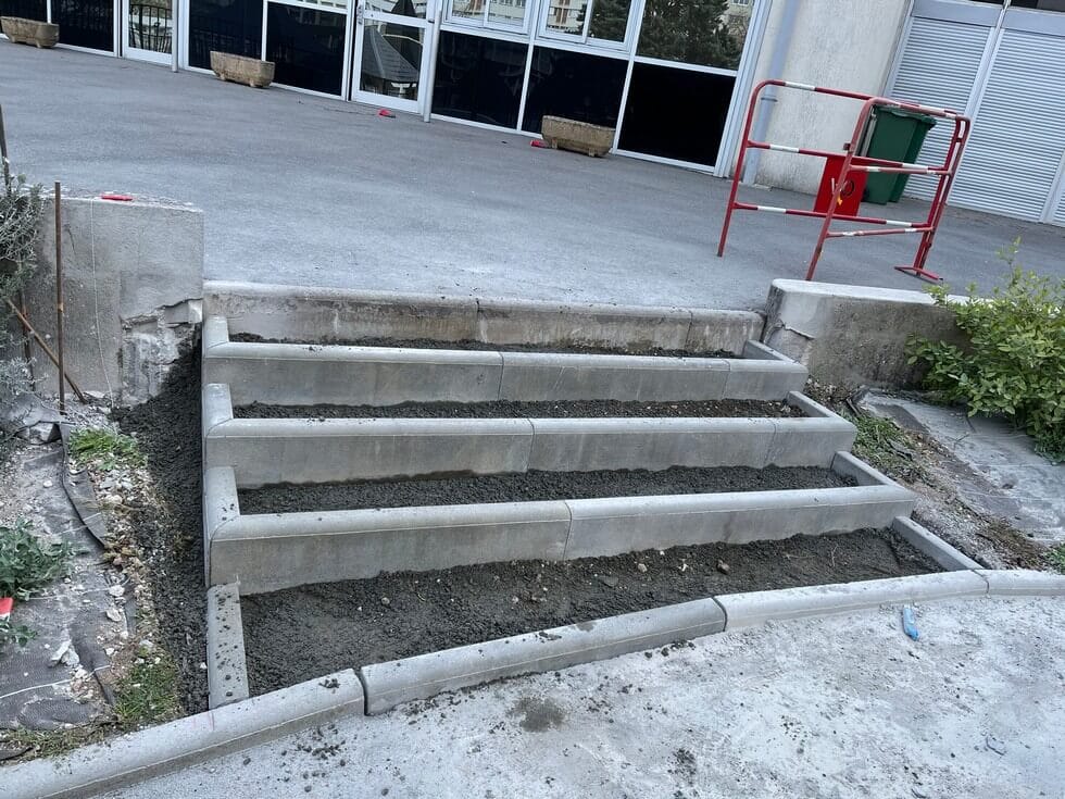 Réalisation de marches en béton Réalisation de marches en béton